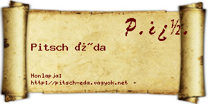 Pitsch Éda névjegykártya
